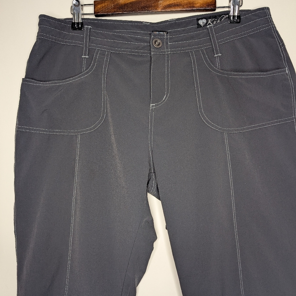 Kühl Mountain Culture Gray Outdoor Capris Pants Size 14 Regular - Picture 2 of 16